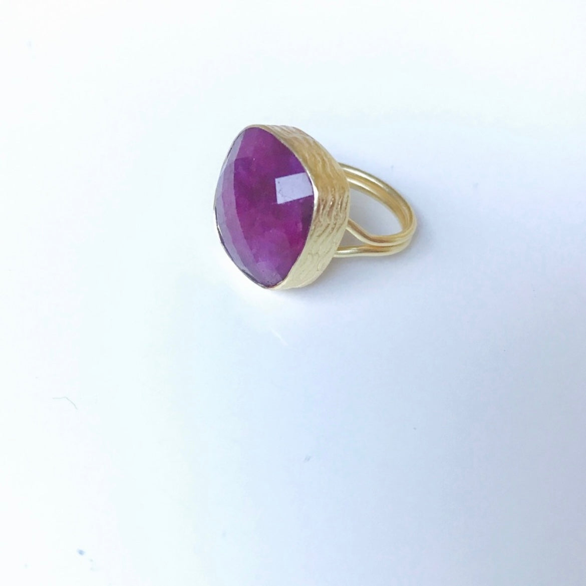 Natural Raw Ruby ring - Executive Gypsy