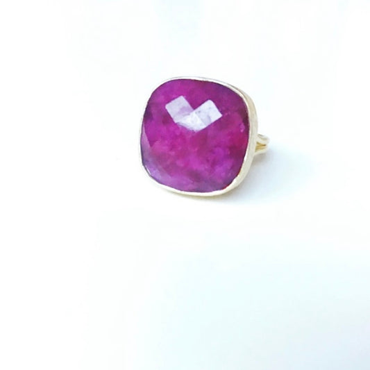 Natural Raw Ruby ring - Executive Gypsy