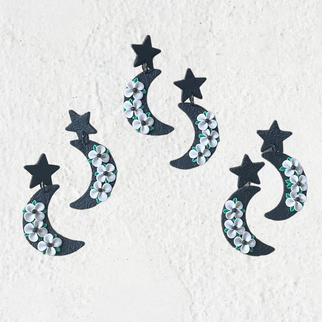 Polymer Clay Moon Earrings - Executive Gypsy