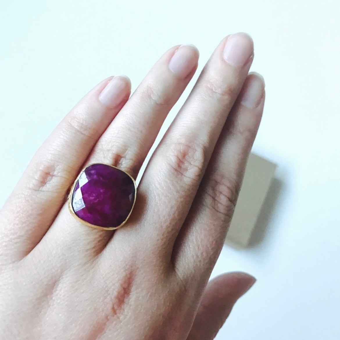 Natural Raw Ruby ring - Executive Gypsy