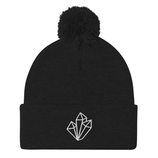 Crystal Embroidered Pom-Pom Beanie - Executive Gypsy